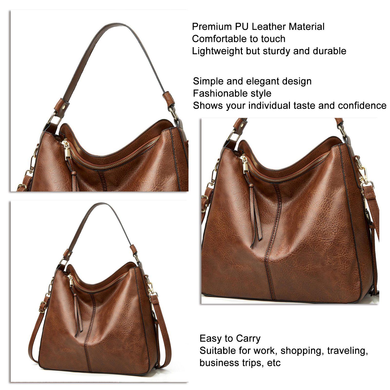 Women Shoulder Handbag Fashionable Portable PU Leather Lady Purse for Work Shopping Travel Coffee Color One Size 2370₽