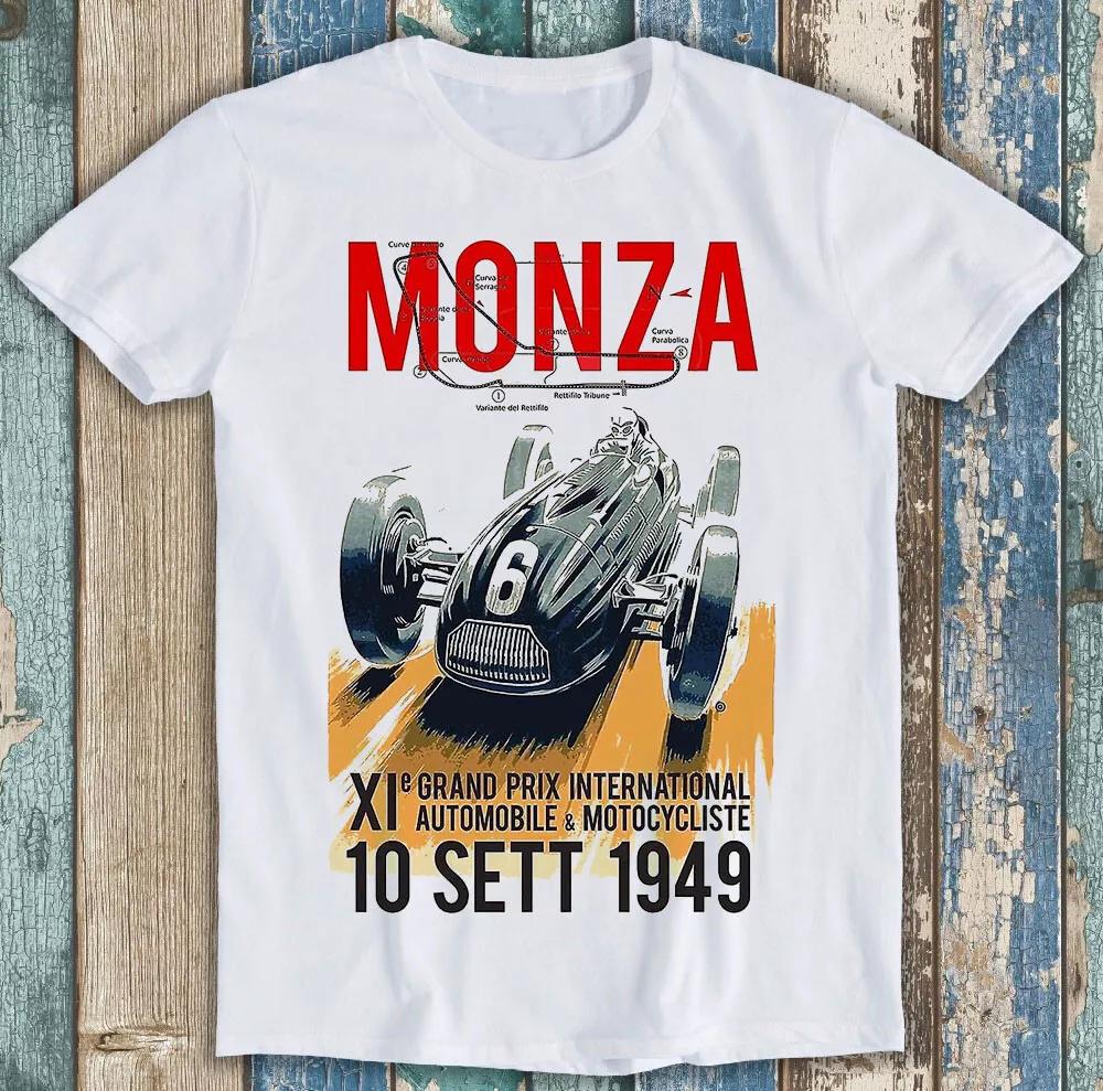

Monza Grand Prix Race 1949 Auto Racing Retro Meme Funny Gift Tee T Shirt M1363 2XL