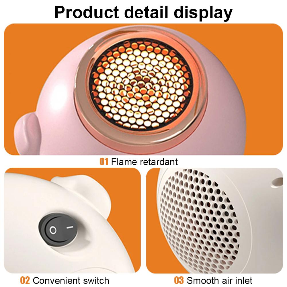 Electric Heater Portable Desktop Fan Heater Heating Low Noise Warm Air Blower Fast Heating Home Office Warmer Machine For Winter