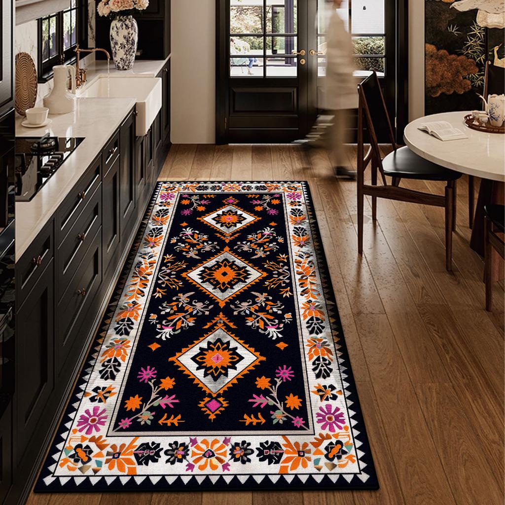 Nordic Style Long Carpet Living Room Persia Decoration Kitchen Bathroom Non-slip Floor Mat Home Bedroom Bedside Rug Customizable