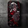 Genshin Impact Arlecchino Soft Phone Case for iPhone 16 16E 17 Air 15 Pro Max 14 Plus 13 Mini 11 12 7 Black Cover Back Shell