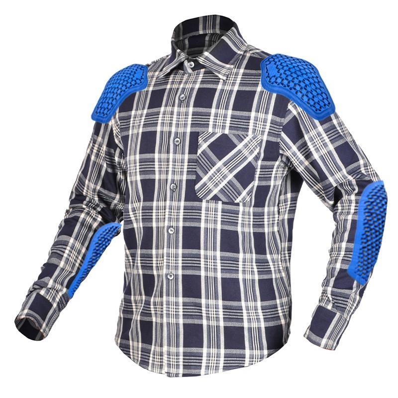 Kevlar Motorcycle Riding Jacket Men Women Plaid Design All-Season Protective Gear With Abrasion Resistance