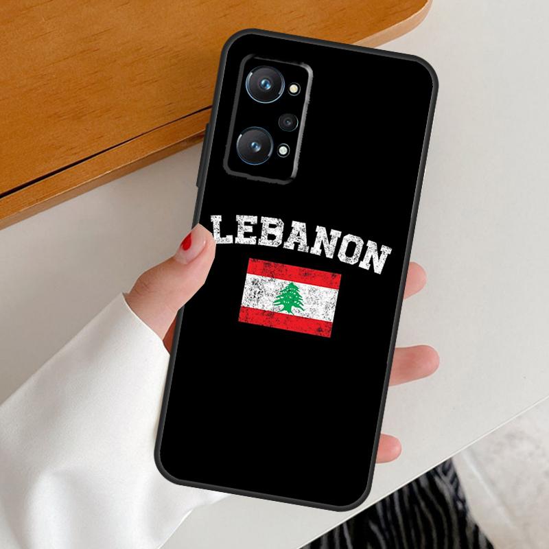Lebanese Lebanon Flag For Realme C55 C53 C51 C35 C67 C25S C21Y C30 C31 C33 9 10 11 12 Pro Plus GT Neo 6 GT5 Case