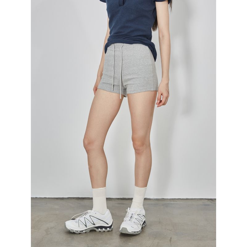 

She Seek Fashion High Waist Sheath Hot Pants Yoga Gray S