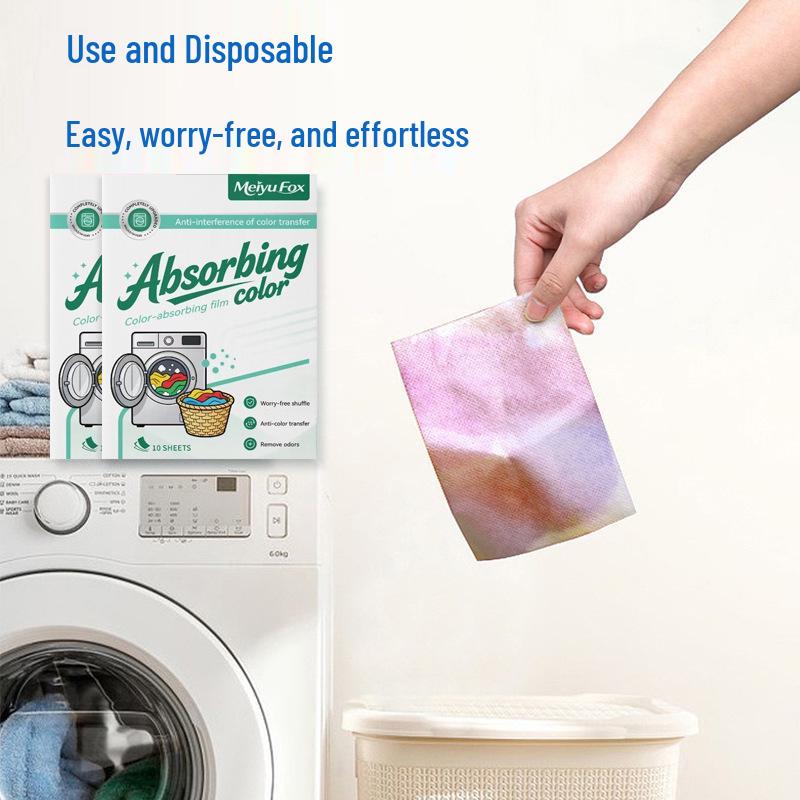 Color Absorbing Laundry Sheets: Prevent Color Bleeding & Staining In Mixed Loads