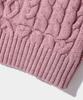 Dimiteulibeullaeg 2Way Heavyweight Cable Knit Zip-Up Hoodie_Dusty Pink