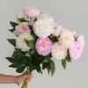 75CM Peony Silk Flowers Table Decor 3 Heads Artificial Peony Bouquet DIY Long Branch Simulation Flowers Home Wedding Decoration
