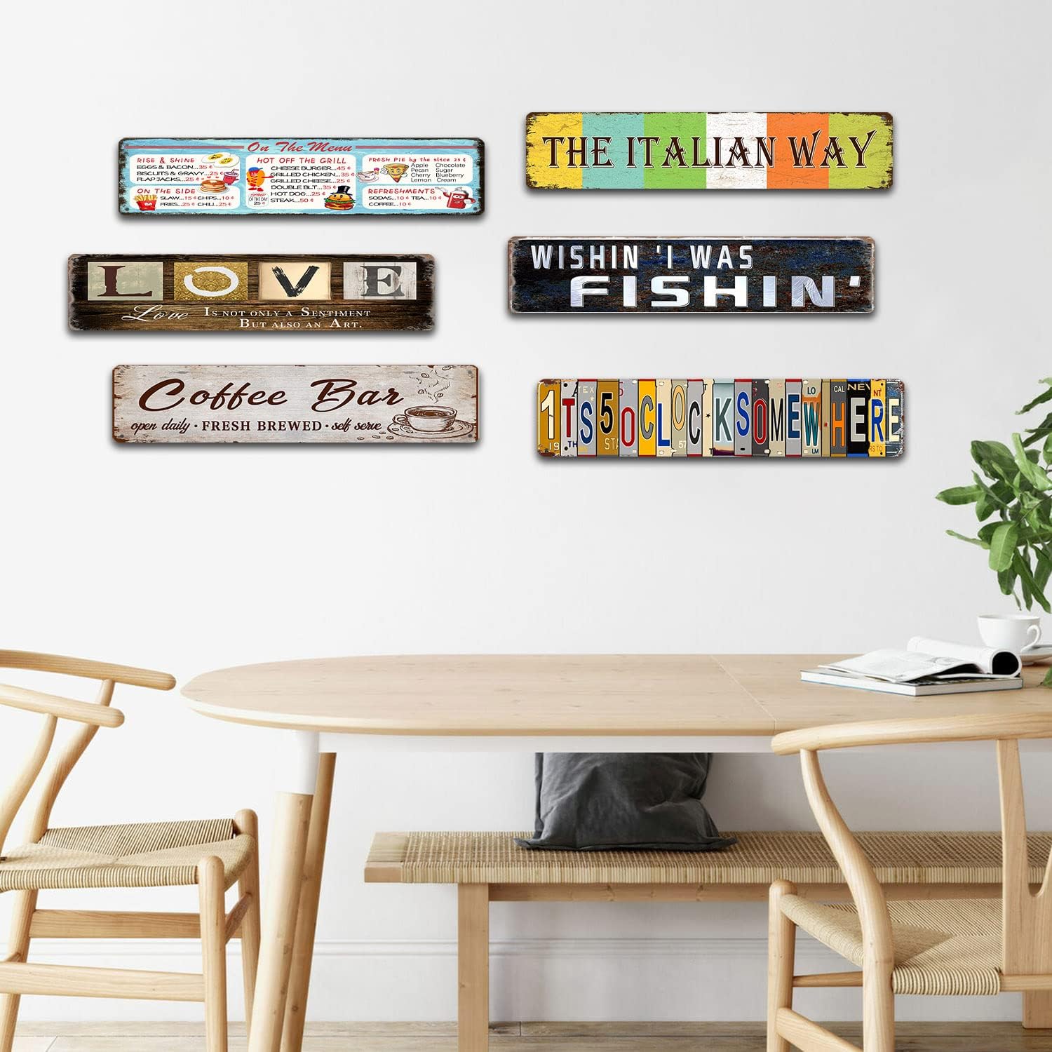 

Metal Sign The Italian Way Vintage Decor Art Sign Inspirational Decor Home Kitchen Bar Bedroom Diner Restaurant Cafe Club Cave Wall Decor Retro Tin 4 W x 16 H