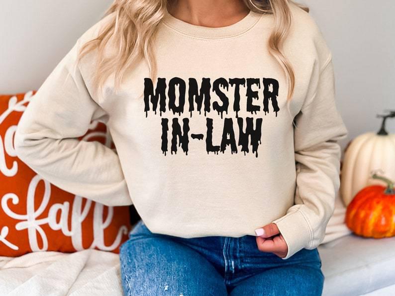 Cute Silly Mother-in-Law Halloween Gift Casual Solid Color Sweatshirt