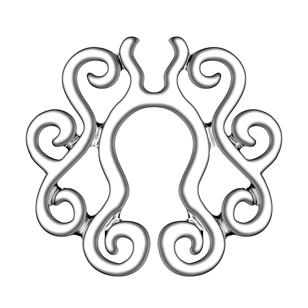 Heart-Shaped Stainless Steel Hollow Nipple Studs with Anti-Diamond Design