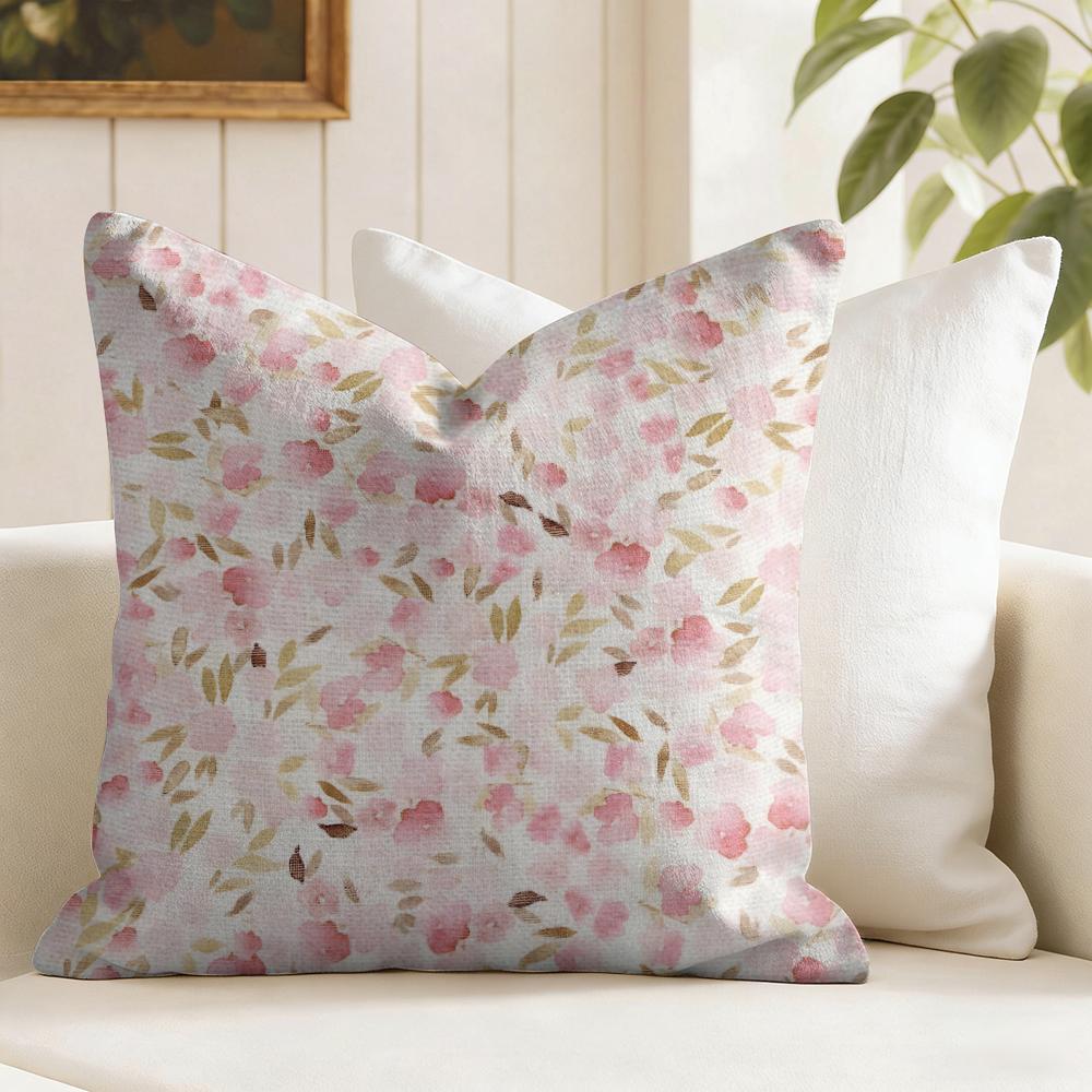 Floral Pattern Cushion Cover Summer Linen Pillow Case Organic Fabric Cushion Cover DoubleSided Print Sofa Home Decor