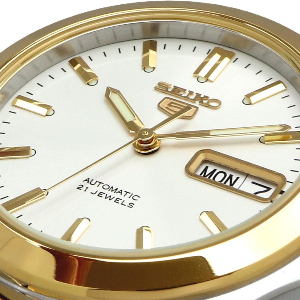 Seiko FIVE Automatic Men's Watch SNKK94K1 Silver X Gold
