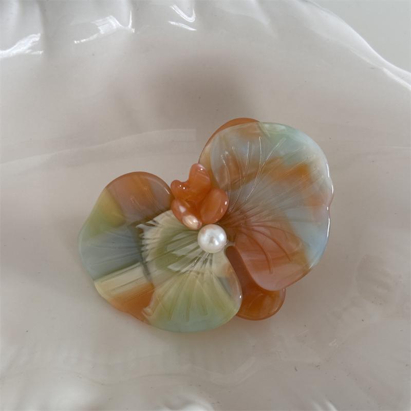 Korean Style Moth Orchid Acetate Hair Clips Sweet Flower Series Hairpin Ins Side Clip For Women Girls Hair Accessories
