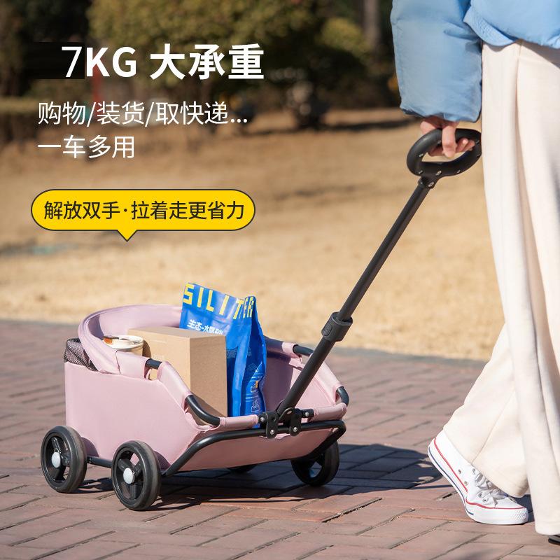 Kleiner Haustierkinderwagen für Hunde Katzen Teddybären Outdoor-Aktivitäten Leicht und faltbar Autozubehör