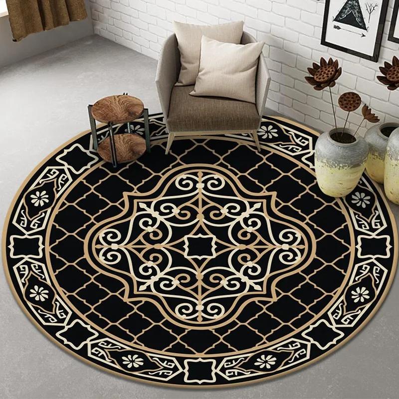 Round Carpet Scandinavian Balcony Coffee Table Hanging Basket Decorative Floor mat Living Room abstract floor  Home decor
