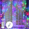LED Lichtervorhang USB Fernbedienung 8 Modi Lichterkette Weihnachten Hochzeit für Schlafzimmer Hochzeitsfeier Weihnachtsdekoration