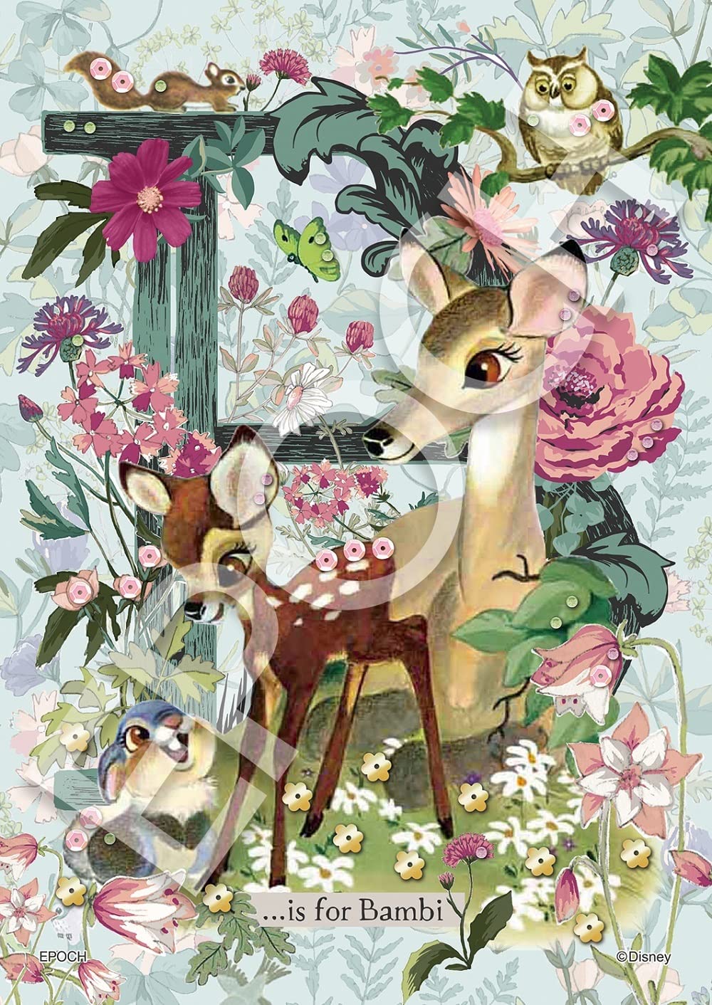 

Epoch Jigsaw Puzzle Disney Botanical x with and Decorative Pieces 108-Piece -Bambi- (18.2 25.7 cm) 72-029 Glue, Spatula,