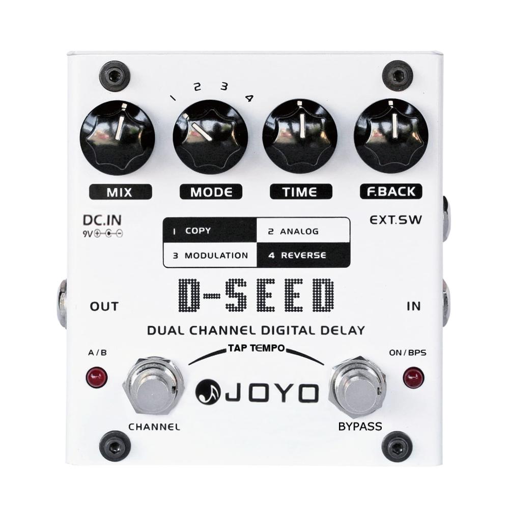 JOYO D-SEED Delay Guitar Pedal with Looper Dual-channel Stereo Output 4/8 Delay Modes Maximum 2S Delay Time in Tap Tempo