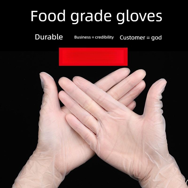 100Pcs Thickened Nitrile Gloves Food Grade Powder-Free Disposable Gloves for Kitchen Cleaning & Daily Protection