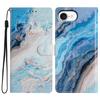 For iPhone 16e Wallet Case PU Leather Pattern Printing Stand Phone Cover with Strap