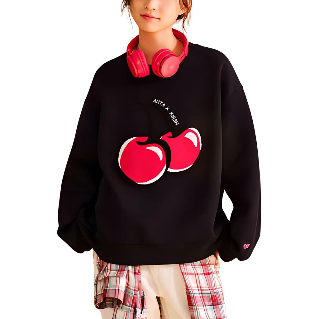 Anta Casual Comfortable Versatile Hoodie Women Hoodies Black 962518709-2