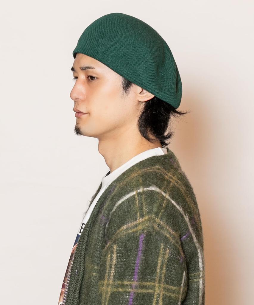 [Kashira] Beret for Daily Use, Casual, Springsummer, Adjustable Size, ZKN02586, Men's, BLACK, Free Size