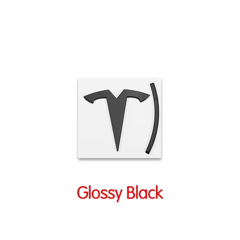 CQPKJ1 For Tesla- Car Front Emblem Rear Trunk Emblem Suitable for Model 3 Mode Y metal logo replacement rear and rear logos blackening