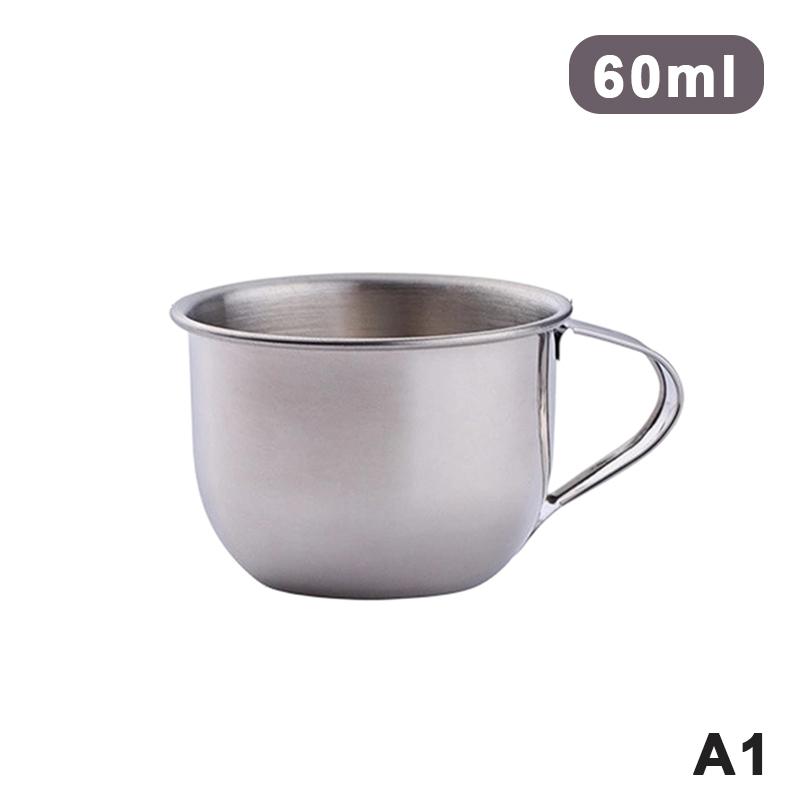 

Mini 60ml 304 Stainless Steel Tea Cup Portable Drinking Cup Anti-fall Small Capacity For Coffee, Tea, Milk, And Chocolate