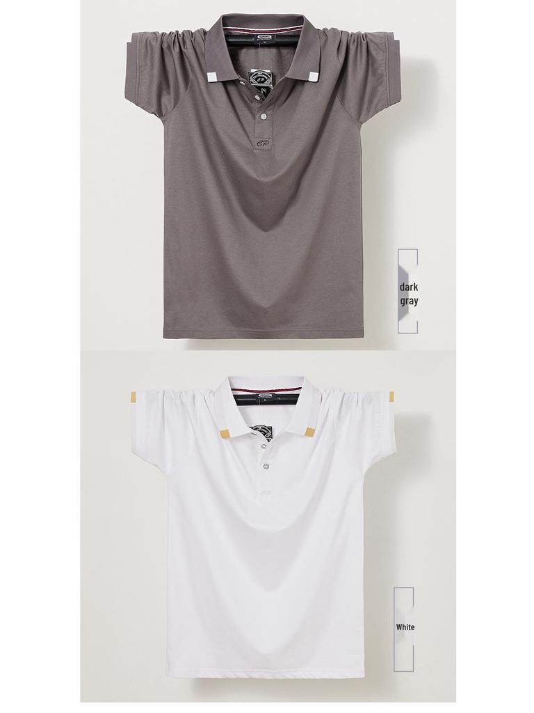 Übergröße Polo-T-Shirt für Herren, Kurzarm, Umlegekragen, Ideal für Mittelalte und Junge, Extra Große Größen verfügbar.