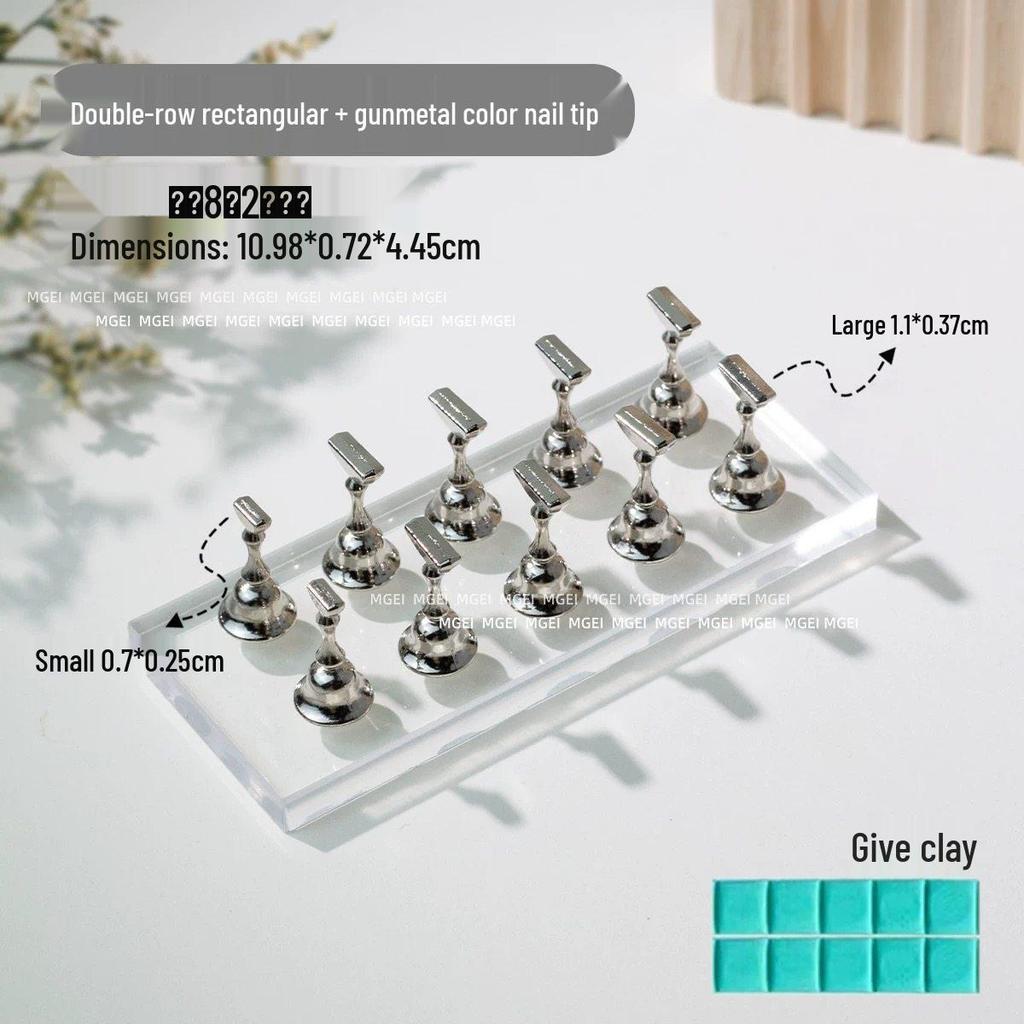 Non-Magnetic Nail Art Finger Cots: Cat Eye Acrylic Practice Base & Wearable Nail Pattern Stand