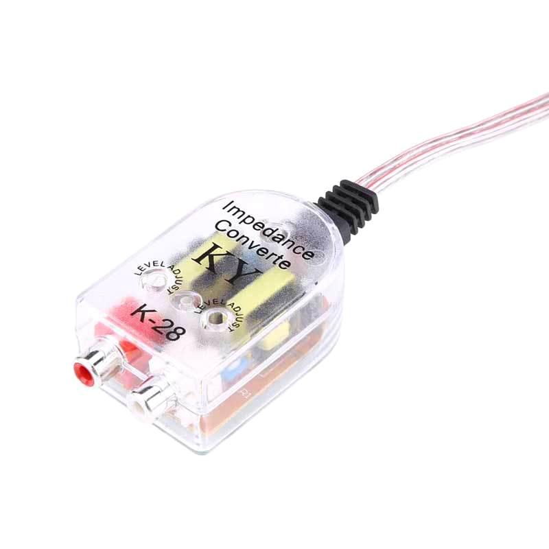 12V Universal Car High To Low Impedance Converter Speaker To Rca Line Car Converter High Quality Product Parts Accessorie