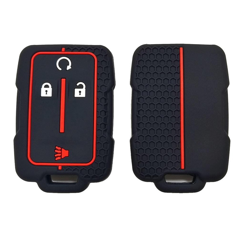 Rubber Car Key Fob Cover Silicone Protector Case for Chevrolet Suburban Tahoe Colorado Silverado GMC Canyon Sierra Yukon