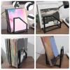 Contemporary Album Storage Unit Metal Frame Multi Degree Organization Structure Dust Resistant Easy Clean Outside