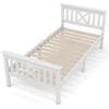 Wooden Bed Single Bed from Bed Frame with Slatted Frame Wooden Bed with Headboard - 90 x 200 cm Solid Wood Children's Bed Youth Bed Pine Solid White