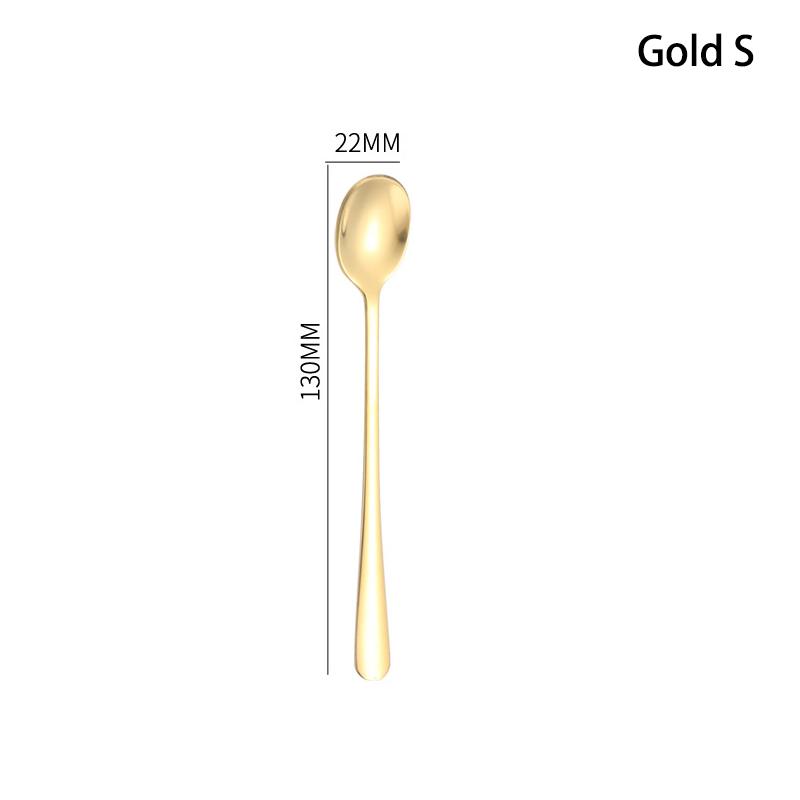 Tea Coffee Soup Spoon For Eating Mixing Stirring Long Handle Teaspoon Spoon Cocktail Ice Cream Honey Spoons Kitchen Cutlery