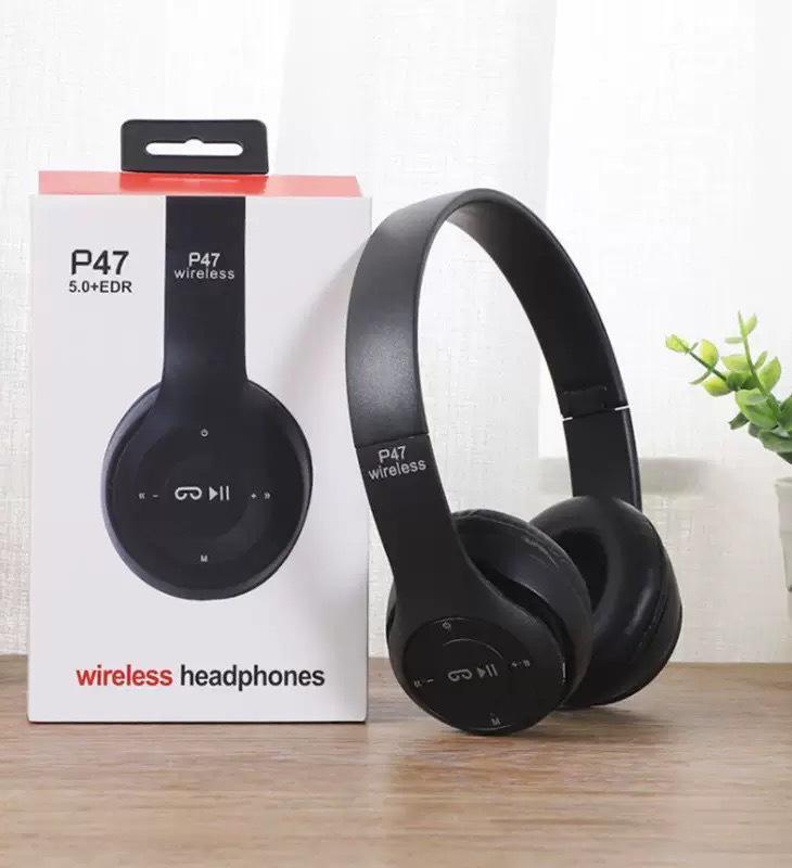 P47 Bluetooth 5.0 Over-Ear Wireless Headset – Stereo Sound, Ideal Gift