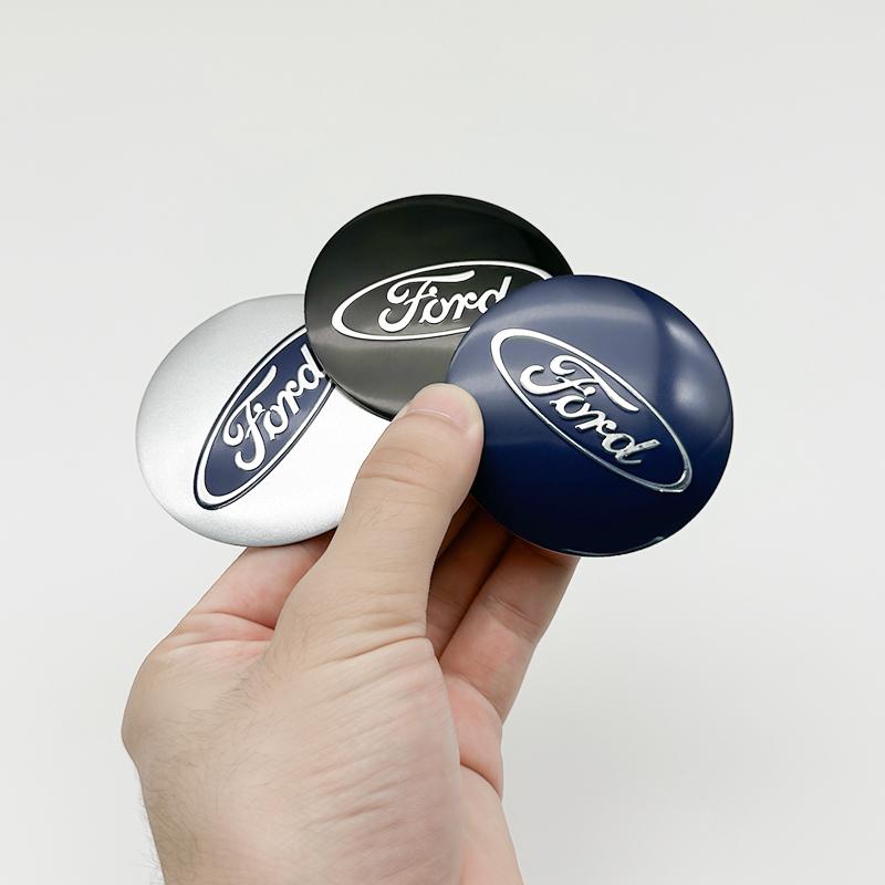 lvmhd7 4Pcs 56/60/65mm ABS Wheel Center Hub Cap Badge Emblem For Ford MK3 MK4 Focus MK2  Mondeo Fiesta Explorer Escape Kuga Auto Tuning
