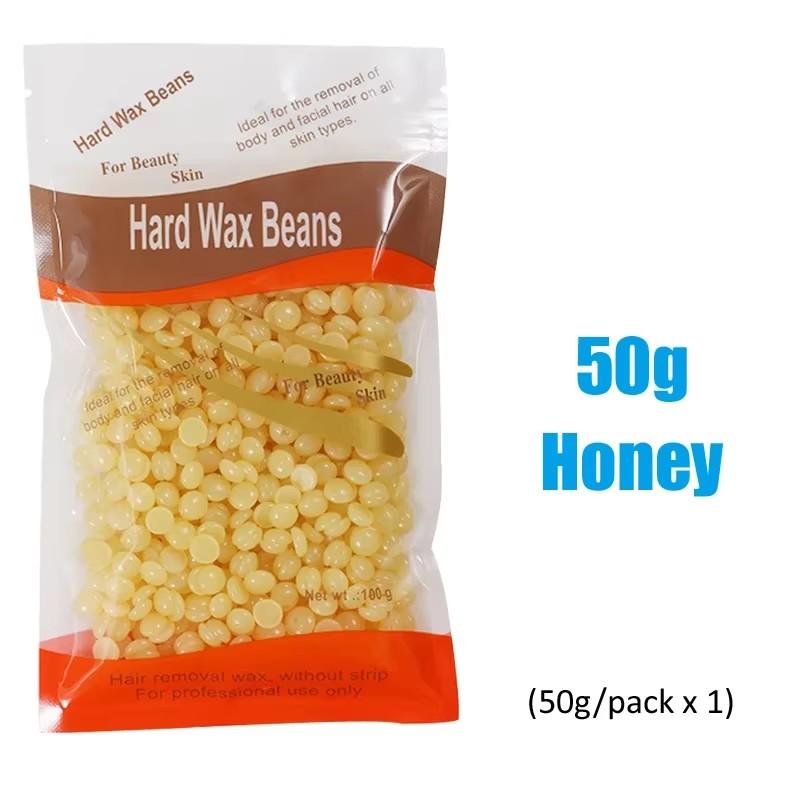 

500/50g Hard Wax Beans Solid Hair Remover No Strip Depilatory Hot Film Wax Bead Hair Removal for Full Body Bikini Face Leg