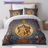 Gryffindor Pattern Bedding Quilt Set Quilt Cover Pillowcase Home Decoration Birthday Gift (1 * duvet cover + 2 * pillowcase, without core)