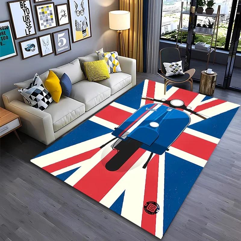 

V-Vespa Moto Modern Fashion Carpet for Living Room Bedroom Sofa Area Rugs Kitchen Door Un-slip Floor Mats Alfombra Birthday Gift 60*90cm