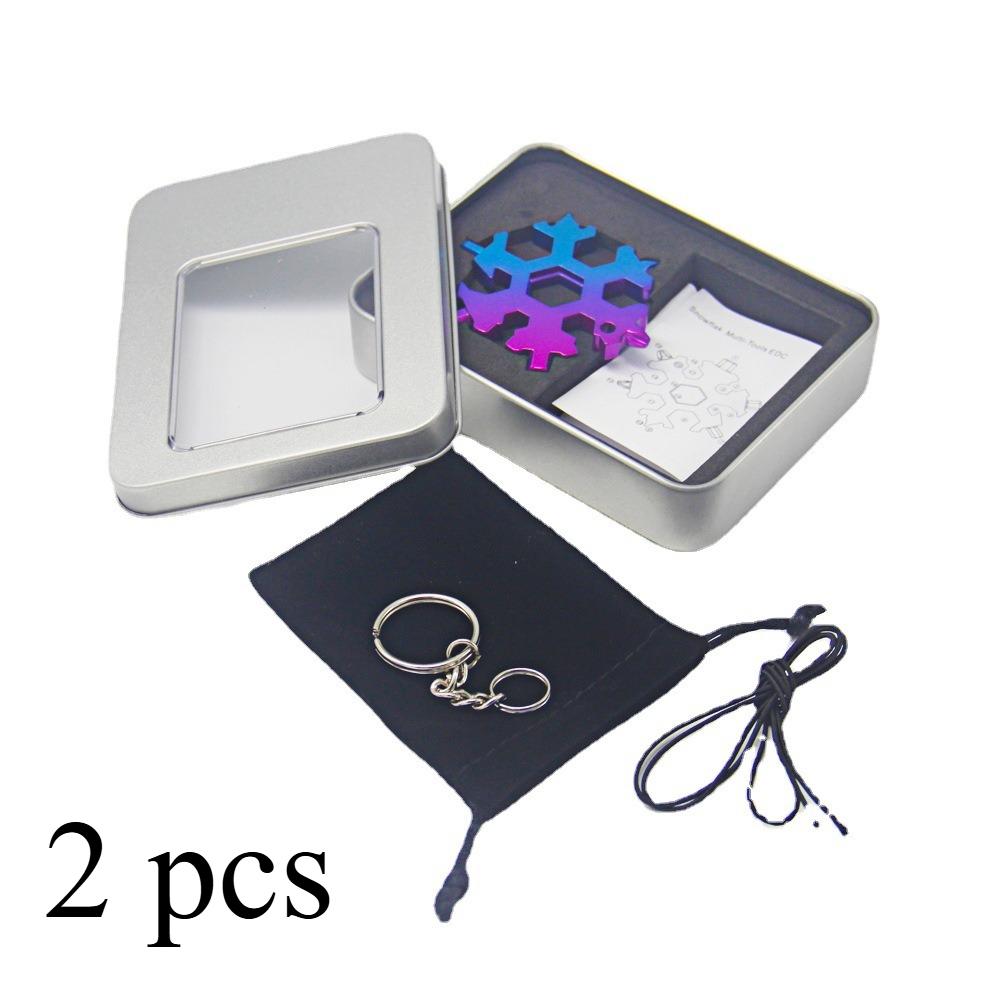 2 ks Jasně barevný sněhový nástroj, 18 v 1, multifunkční sněhový klíč, Dárky do punčochy, Vánoční dárek