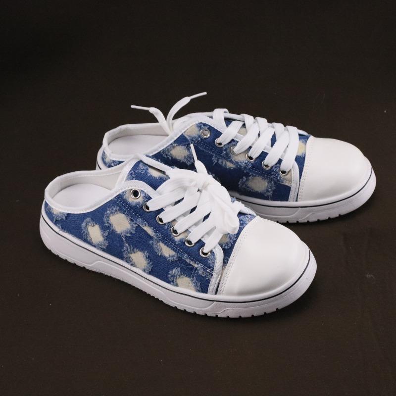 

Полутапочки парусиновые туфли мужские и женские парные универсальные туфли детские низкие модные туфли модная серия 43 синий