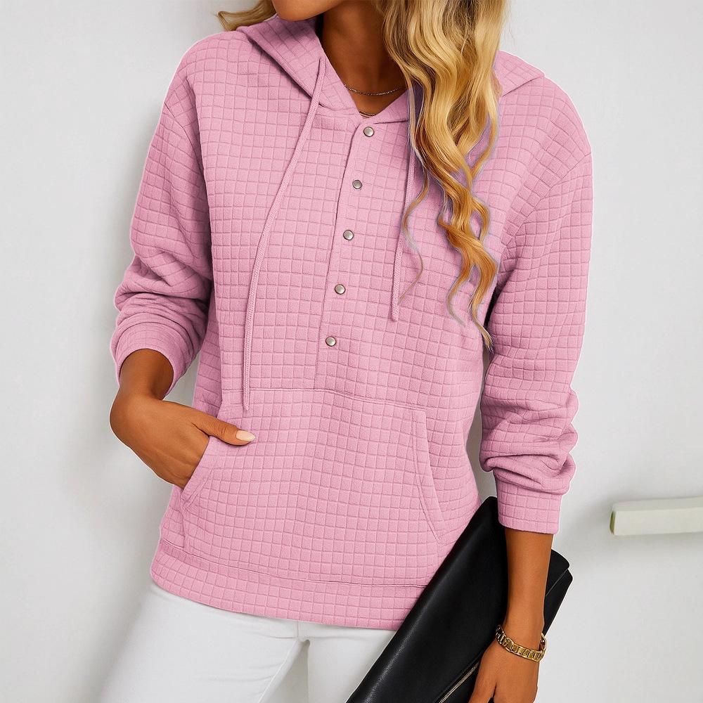 Nové Dámské Ležérní S Kapucí Dlouhý Rukáv Kapsa Vícebarevné Dámské Horní Díl Polstrovaná Mikina