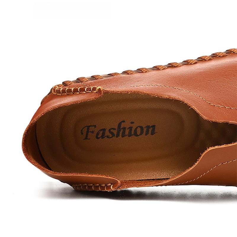 Fashion Men's Driving Shoes Handmade Leather Men Loafers Soft Breathable Men's Casual Shoes Zapatillas Hombre Big Size 39-48
