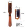 Portable Long Handle Boar Bristle Curling & Teasing Brush for Fluffy Hairstyles and Styling