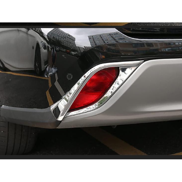 Car Accessories Fit For Toyota Highlander 2020 2021 2022 2023 2024 2025 Exterior Decoration Rear Fog Light Lamp Frame Cover Trim (Glossy Chrome