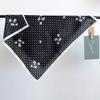Korean Simple High-end Polka Dot Printing Small Square Scarf Women's Autumn Fashion Versatile Headscarf Multi-purpose Scarf Shawl