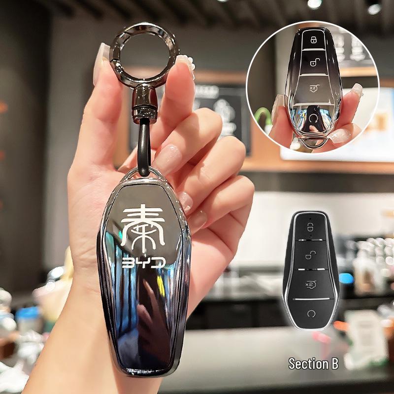 BYD Key Case for Han, Dolphin, Seagull, Mini, Yuan, Tang, Song Pro, and Qin Plus.