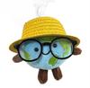 Cute 10cm Small Earth Plush Doll Trendy Stuffed Toy Bag Pendant Decoration Keychain Car Pendant Children Festival Surprise Gifts