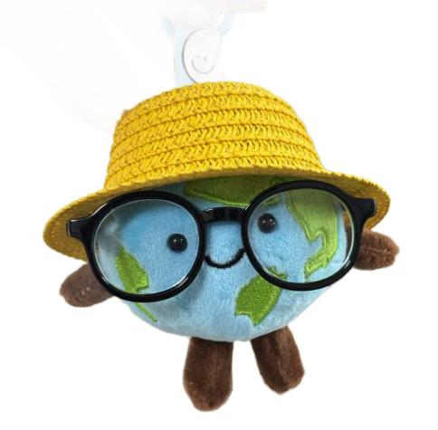 Cute 10cm Small Earth Plush Doll Trendy Stuffed Toy Bag Pendant Decoration Keychain Car Pendant Children Festival Surprise Gifts